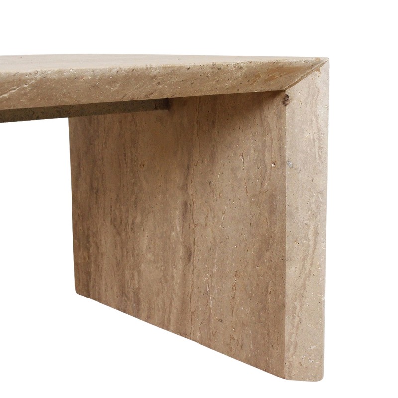 TRAVERTIN CAFE TABLE NATURAL 160 - CAFE, SIDE TABLES TRAVERTIN CAFE TABLE NATURAL 160 - CAFE, SIDE TABLES
